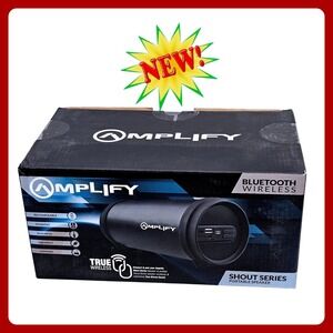 Amplify Shout Bluetooth‎ Speaker Wireless Portable FM Radio USB TWS Black New